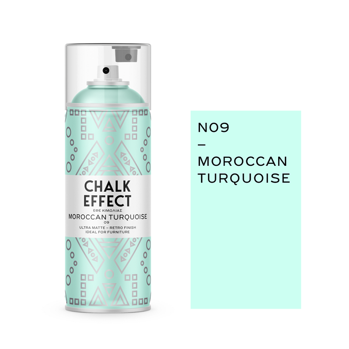 Xroma Kimolias se Spray Chalk Effect Moroccan Turquoise No 9, 400ml